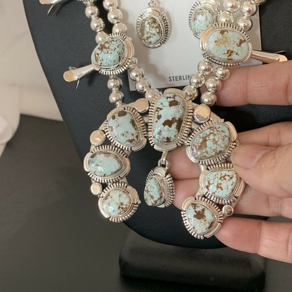 Dry Creek Turquoise Sterling Squash Necklace - Picture 10 of 12